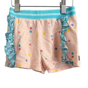 Matilda Jane Kids Girls Pink Polka Dot Ruffle Shorts Size 2